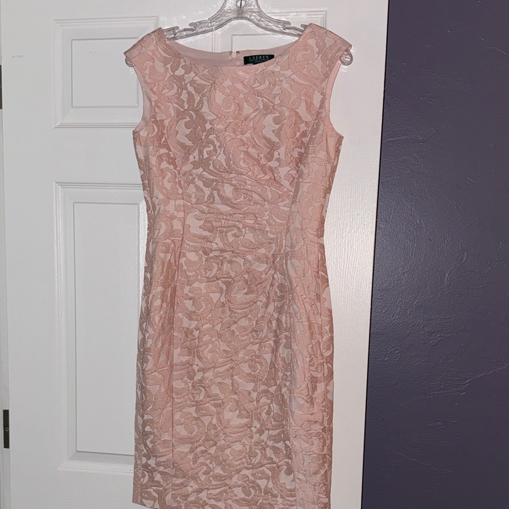 Lauren Ralph Lauren Blush Midi Dress